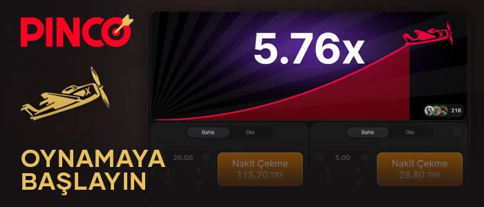 Aviator Pinco'da bahis yapın ve kazancınızı zamanında alın